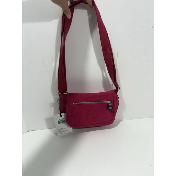 KIPLING Sabian Women's Crossbody Mini Bag Pink Neon Festival Color Blomingrse - Picture 1 of 8
